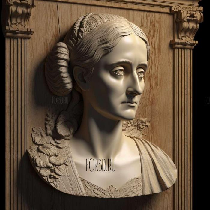 Mary Shelley 3 stl model for CNC